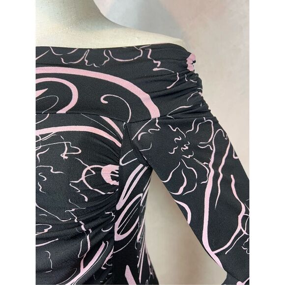 Vintage 90s Y2K Abstract Slinky Top Grunge Emo - Picture 3 of 6